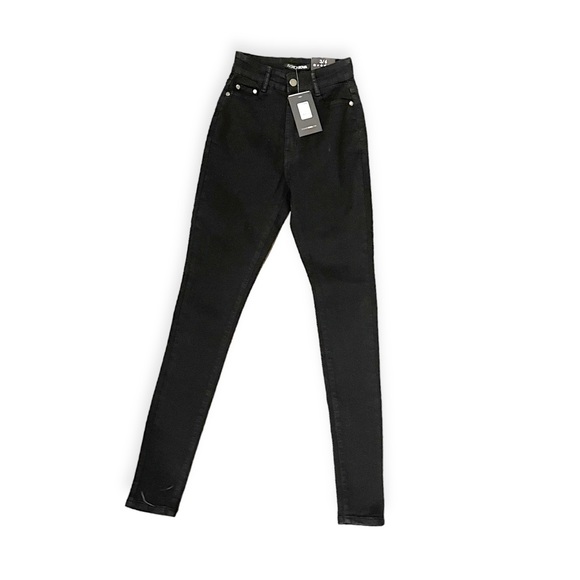 🆕🏷️ FASHION NOVA Caroline High-Rise medium stretch Black Skinny Jeans size 3/4 - Picture 4 of 6